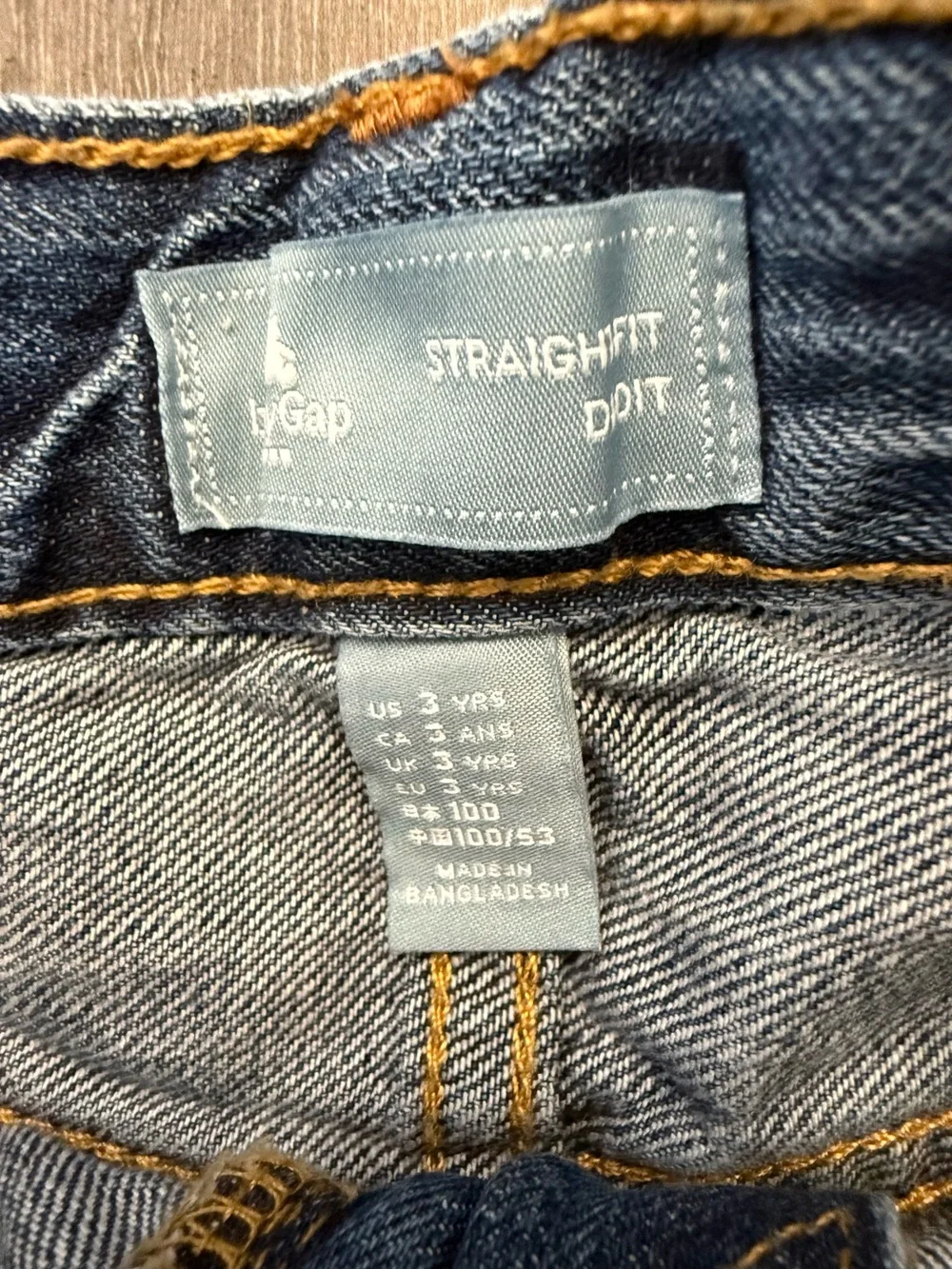 GAP Slim Straight kids Blue Washed Jeans
